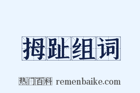 拇趾组词是什么意思的图片